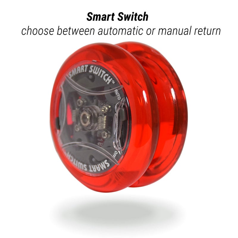Yomega Power Brain XP yoyo - Includes Synchronized Clutch and a Smart Switch which enables Players to Choose Between auto-Return and Manual Styles of Play + Extra 2 Strings (red) - Image 2